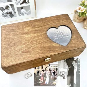 Personalised heart box for wedding anniversary