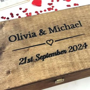 Couple's Names and Date Keepsakes Box